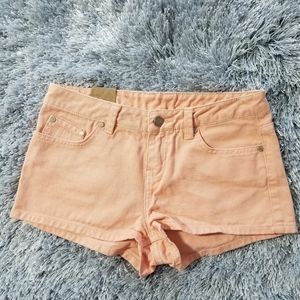 Insight Light Peach Denim Shorts